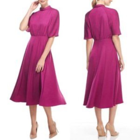 Gal Meets Glam | Diane Satin Magenta Berry Dress size 18 NWT - Picture 3 of 6